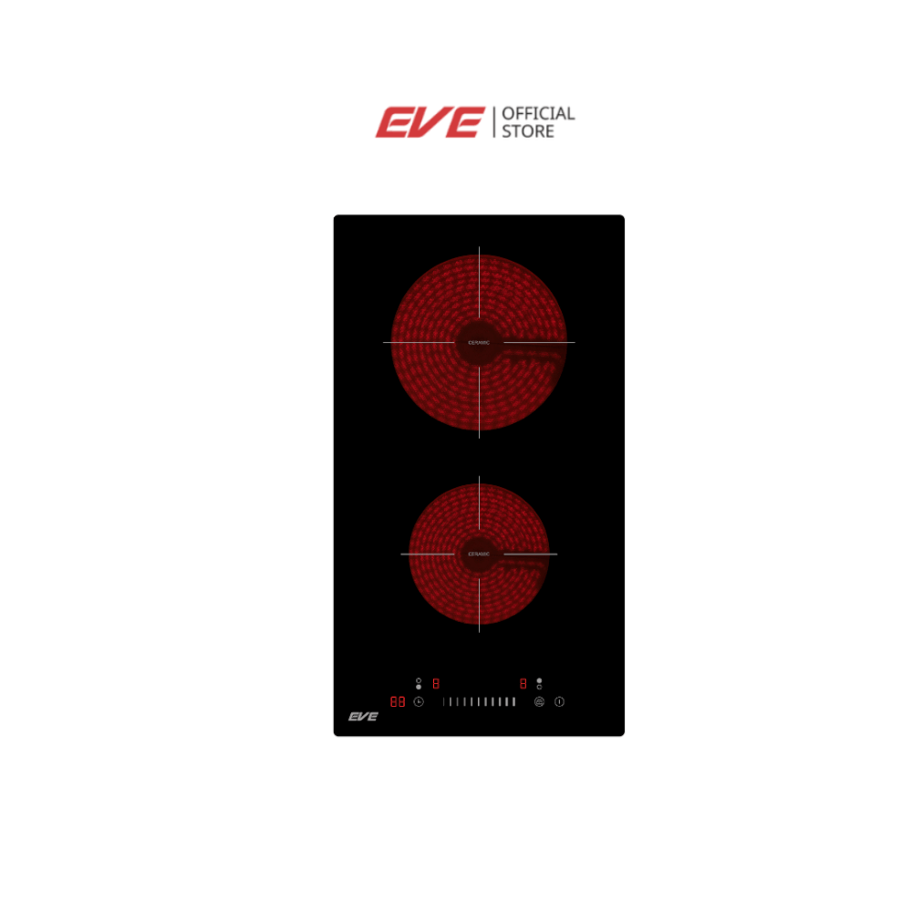 เตาฝังเซรามิค 2 หัว EVE รุ่น  HB30-2CEM/SC ขนาด 30 ซม. สีดำ_8
